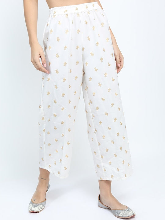 Vishudh Women Blue Floral Printed Kurta with Palazzos & With Dupatta