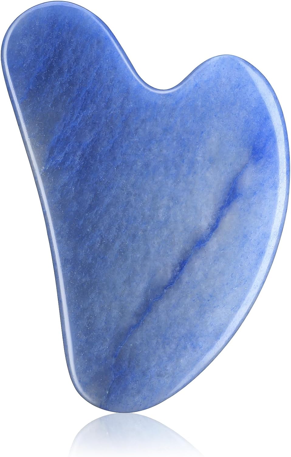 Gua Sha Facial Tools Guasha Tool Gua Sha Jade Stone for Face Skincare Facial Body Acupuncture Relieve Muscle Tensions Reduce Puffiness Festive Gifts Blue