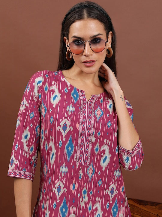 Vishudh Ethnic Printed Straight Kurta