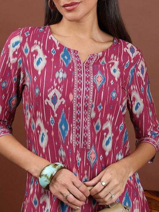 Vishudh Ethnic Printed Straight Kurta