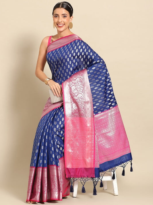 Silk Land Ethnic Motifs Zari Kanjeevaram Saree