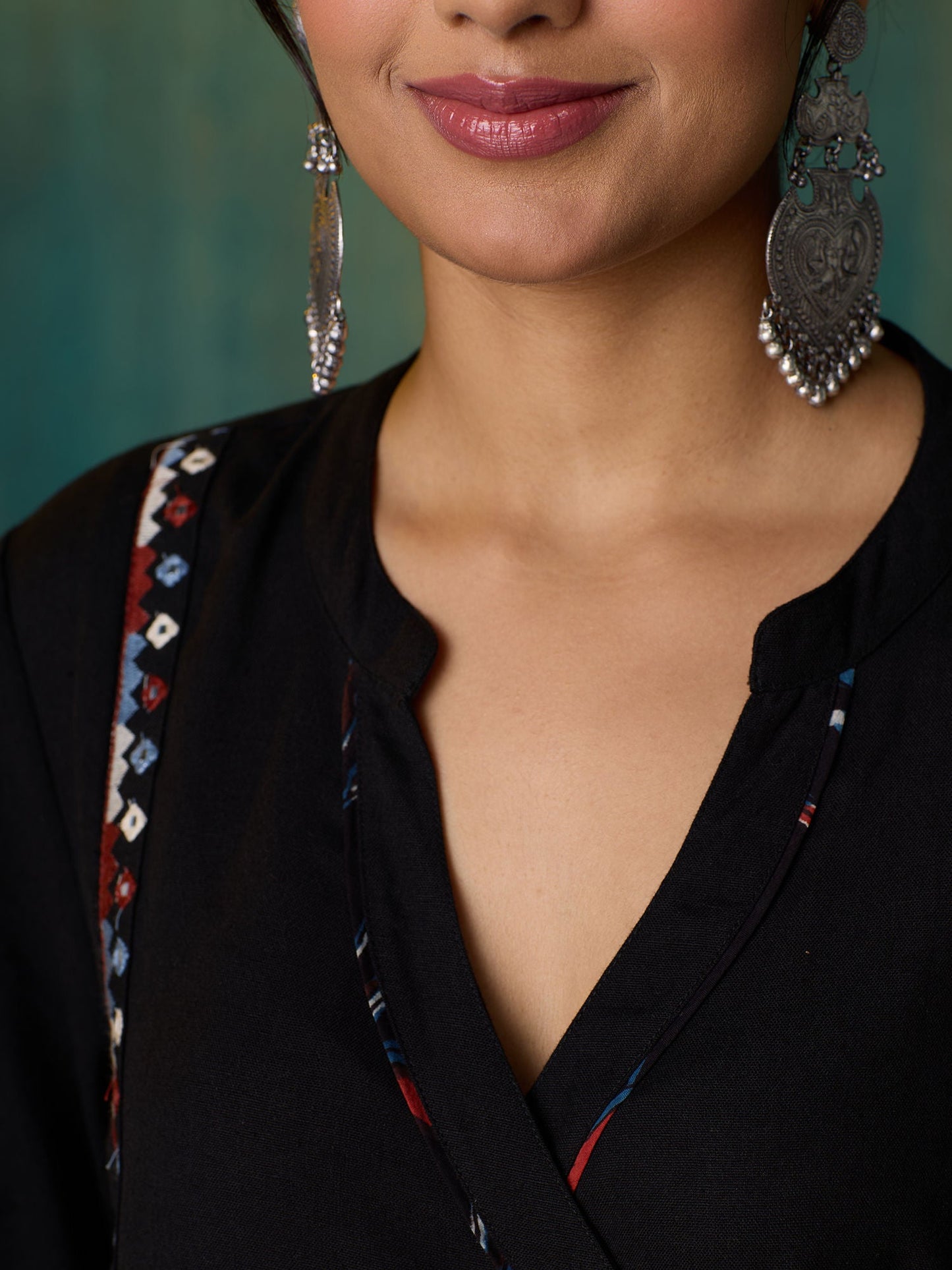 Likha Black Indigo Saga Hand block print Kurta & Pant (Set of 2)