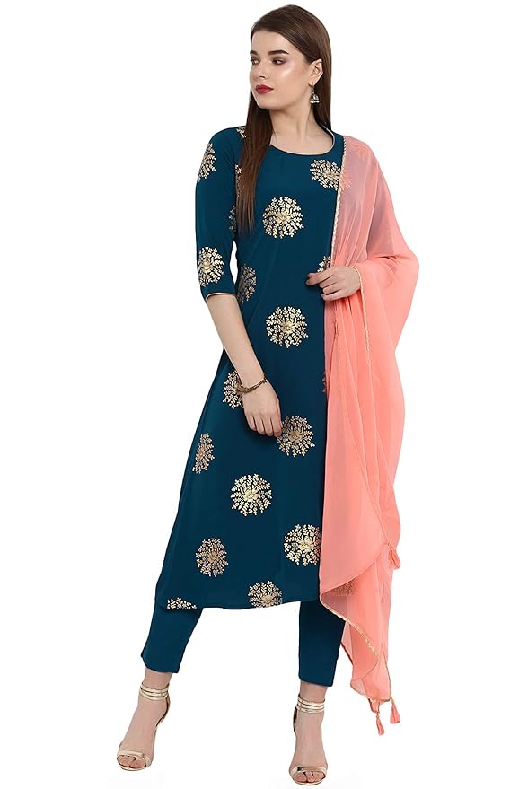 Janasya Women's Poly Crepe Salwar Suit
