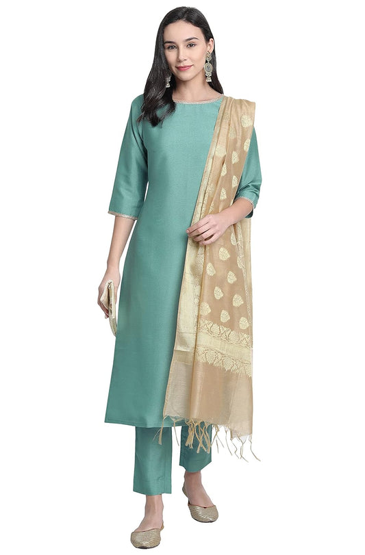 Janasya Women's Art Silk Salwar Suit