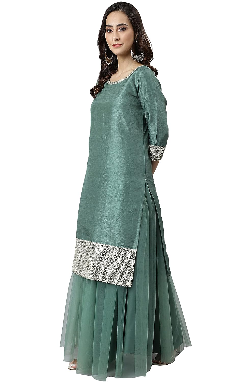 Janasya Women's Polyester Regular Kurta Set