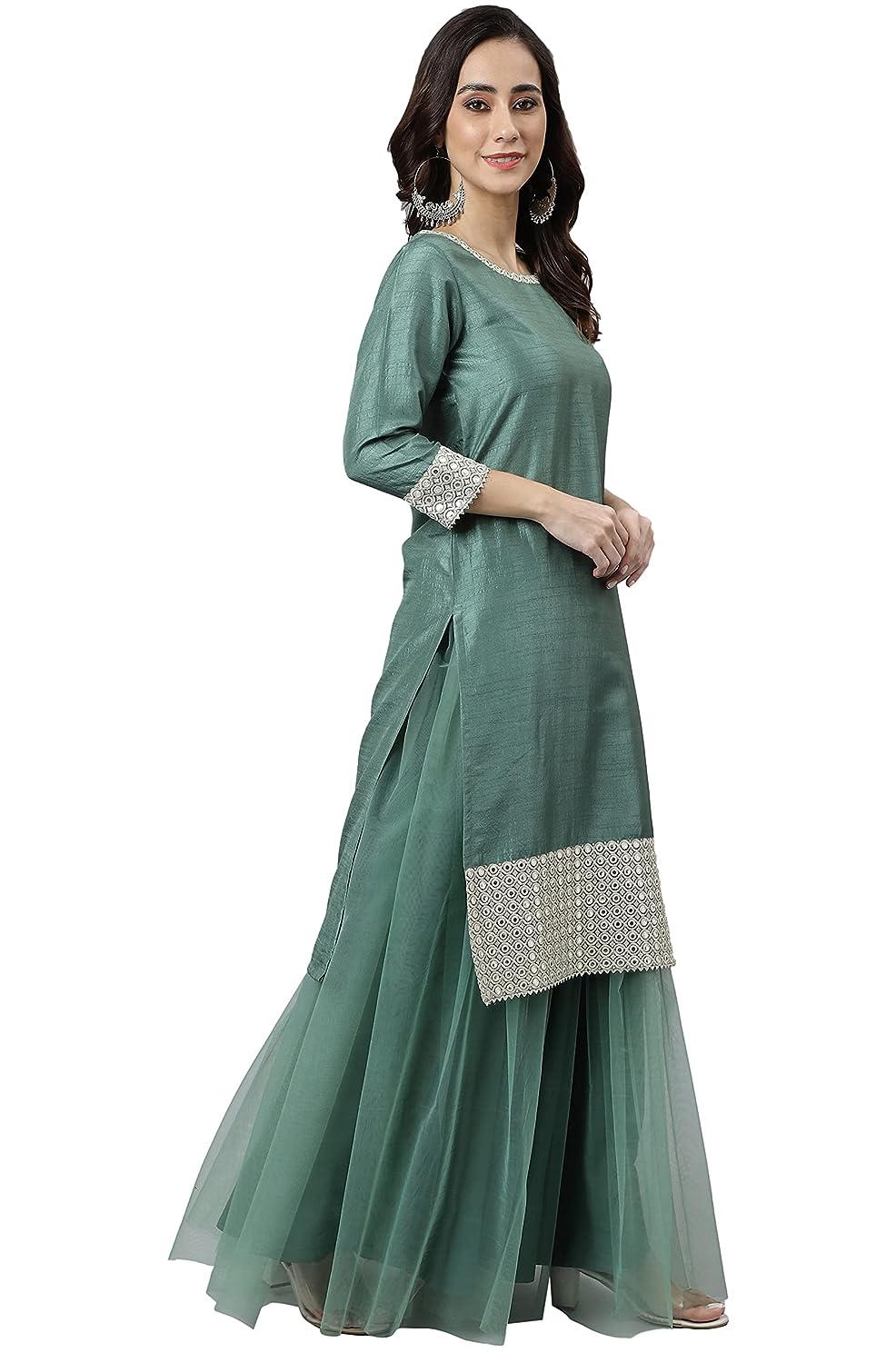 Janasya Women's Polyester Regular Kurta Set