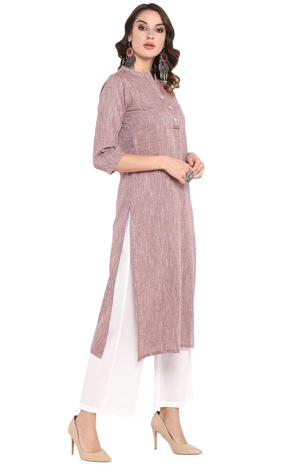 Janasya Women's Sea Green Art Silk Ethnic Motifs Asymmetric Kurta