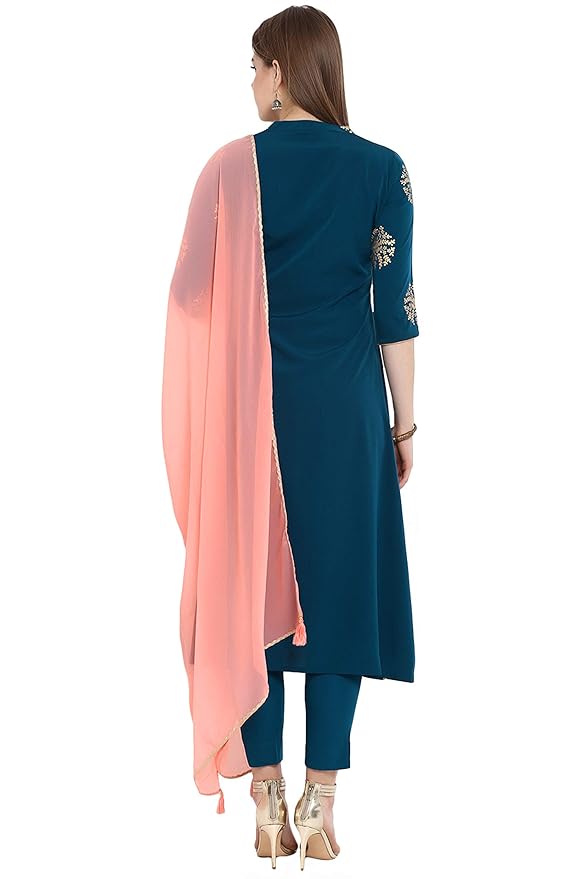 Janasya Women's Poly Crepe Salwar Suit