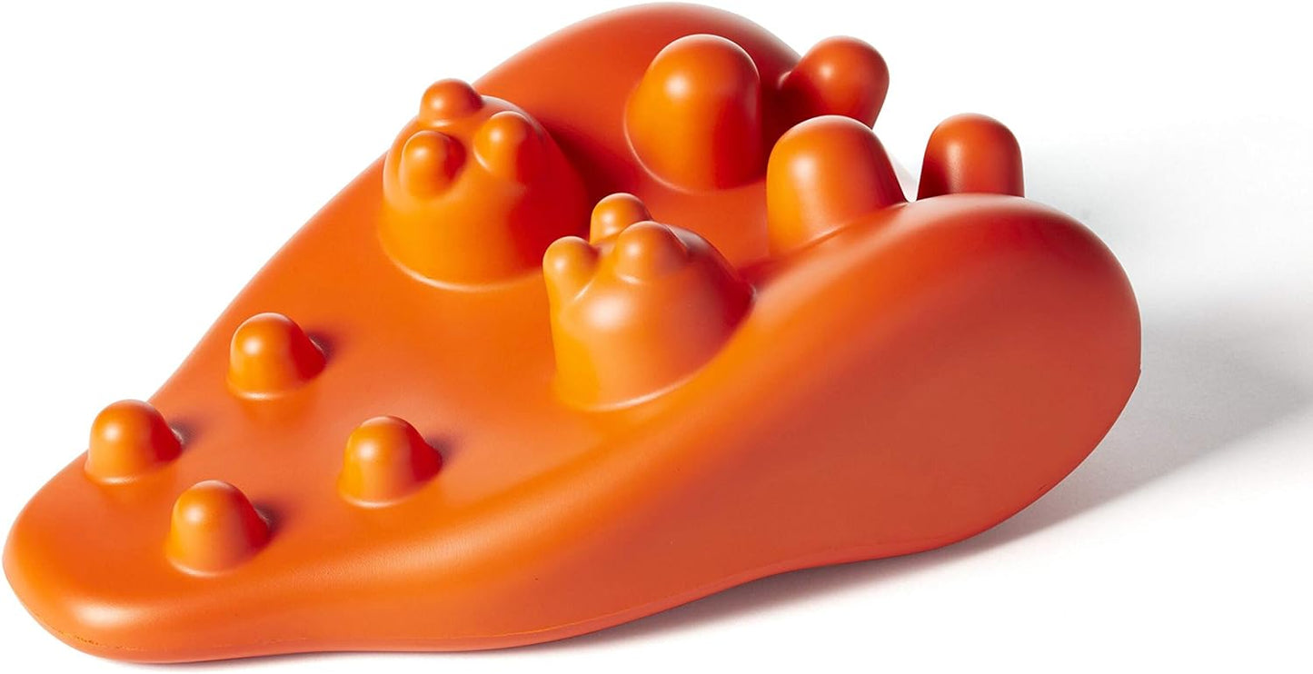 Kanjo FSA HSA Eligible Acupressure Neck Pain Relief Pillow | Cervical Traction Device & Acupressure Cushion for Muscle Tension & Relaxation | Helps Relieve Neck & Shoulder Pain | Orange