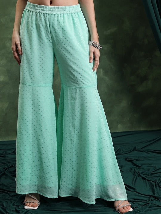 Vishudh Embroidered Regular Kurta with Sharara & Dupatta