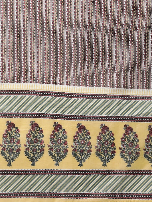 Readiprint Fashions Women Floral Printed Sequinned Cotton Kurta with Palazzos & Dupatta