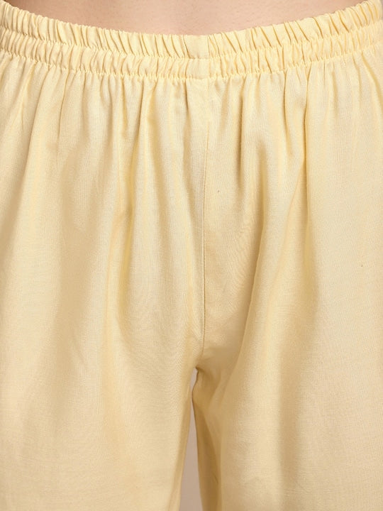 Sangria Mustard Floral Printed V-Neck Empire A-line Sequinned Kurta Set With Dupatta