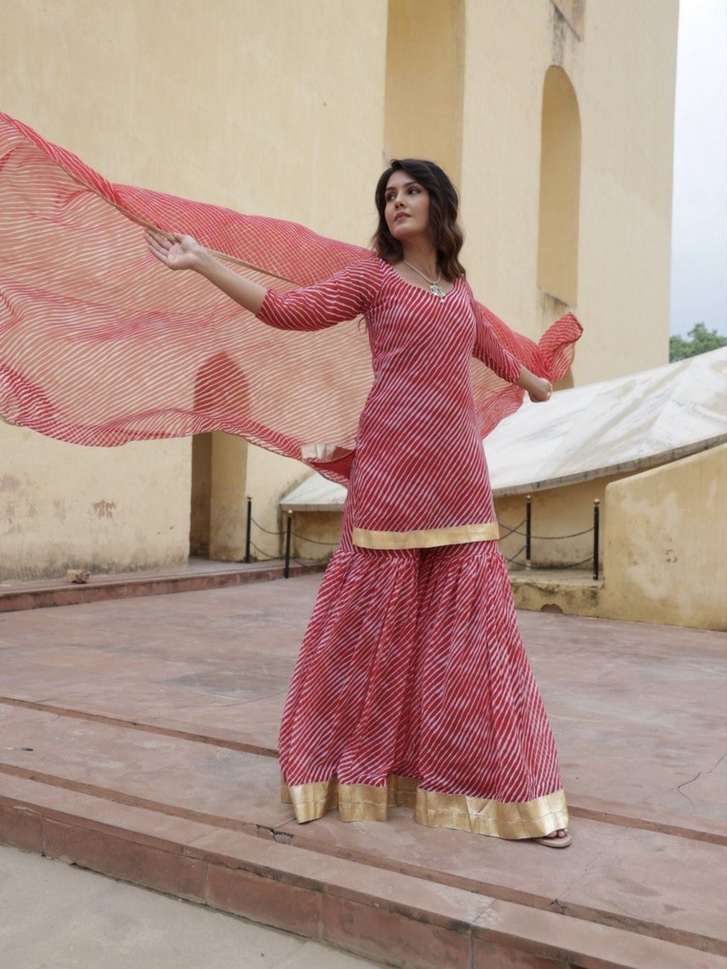 ONEWE INDIA Zoya Sharara (Set of 3)