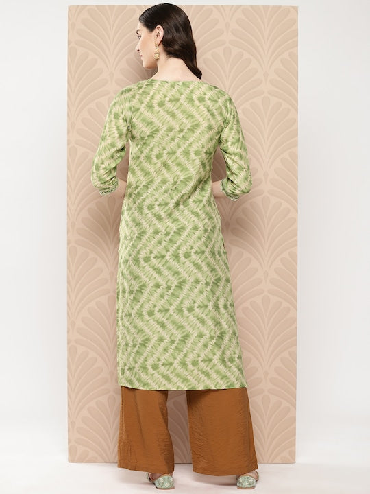 Yufta Women Floral Embroidered Sequinned Kurta