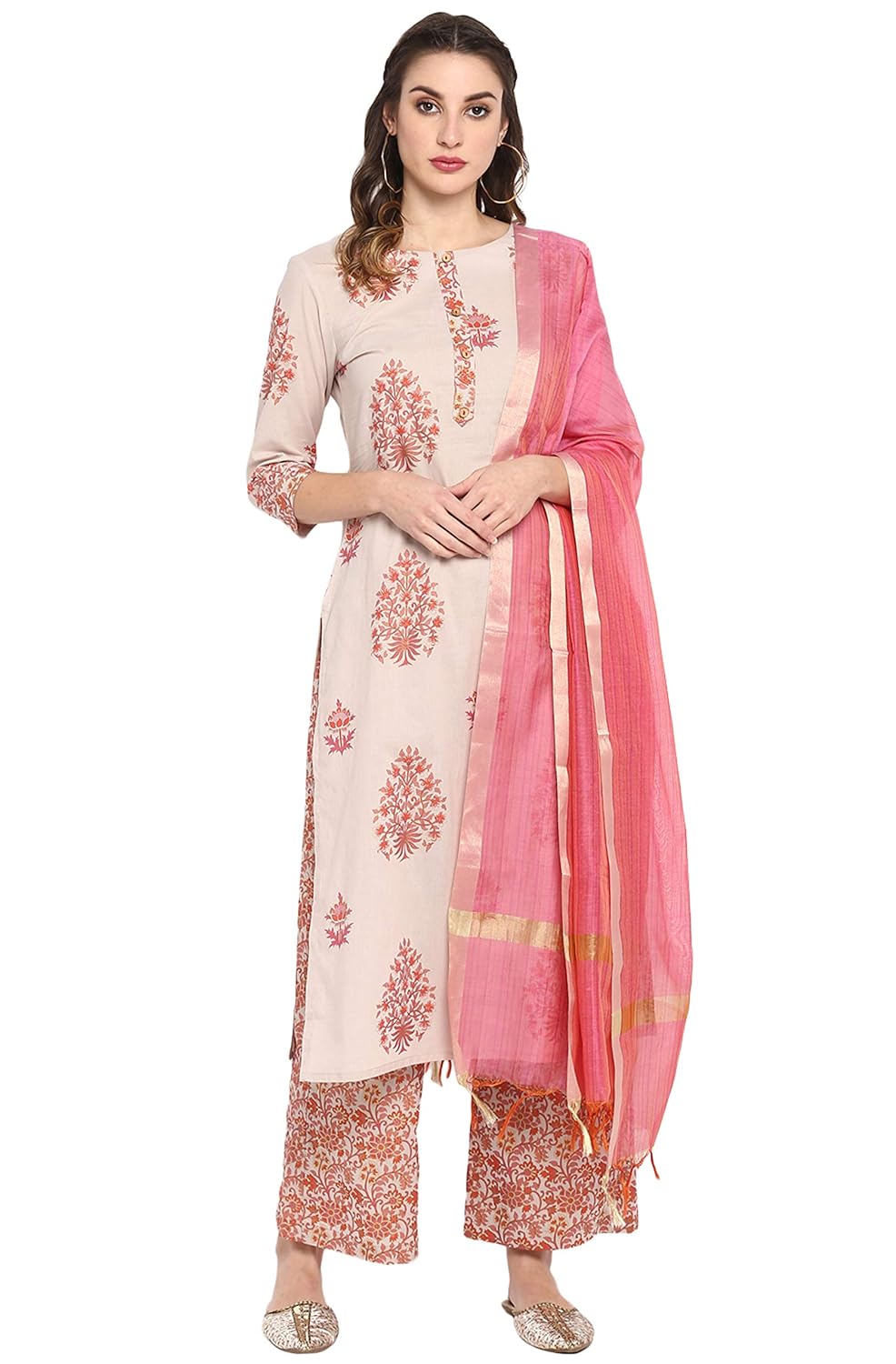 Janasya Women's Cotton Salwar Suit Set