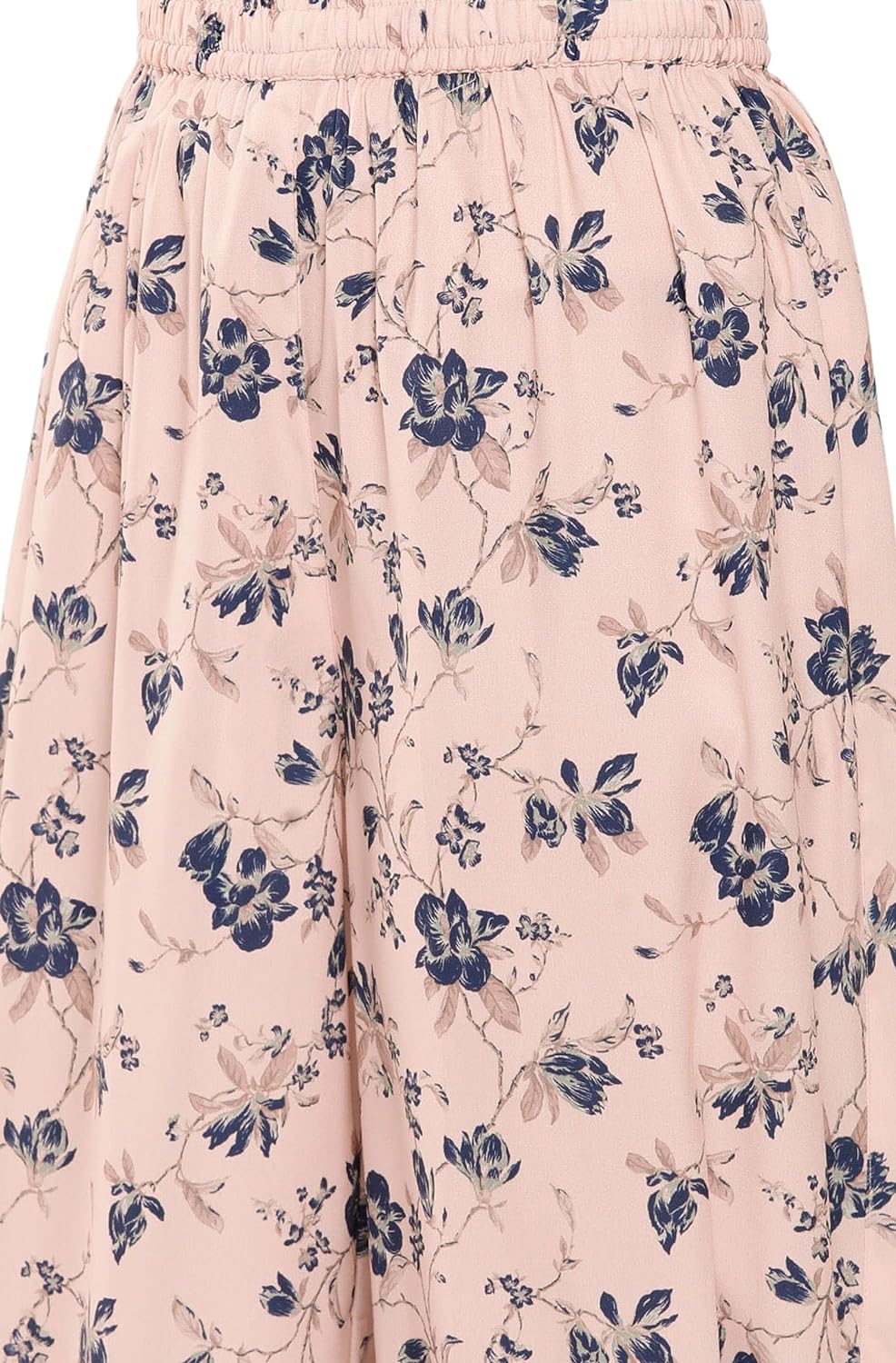 Janasya Women's Light Peach Crepe Digital Printed Co-ords Set