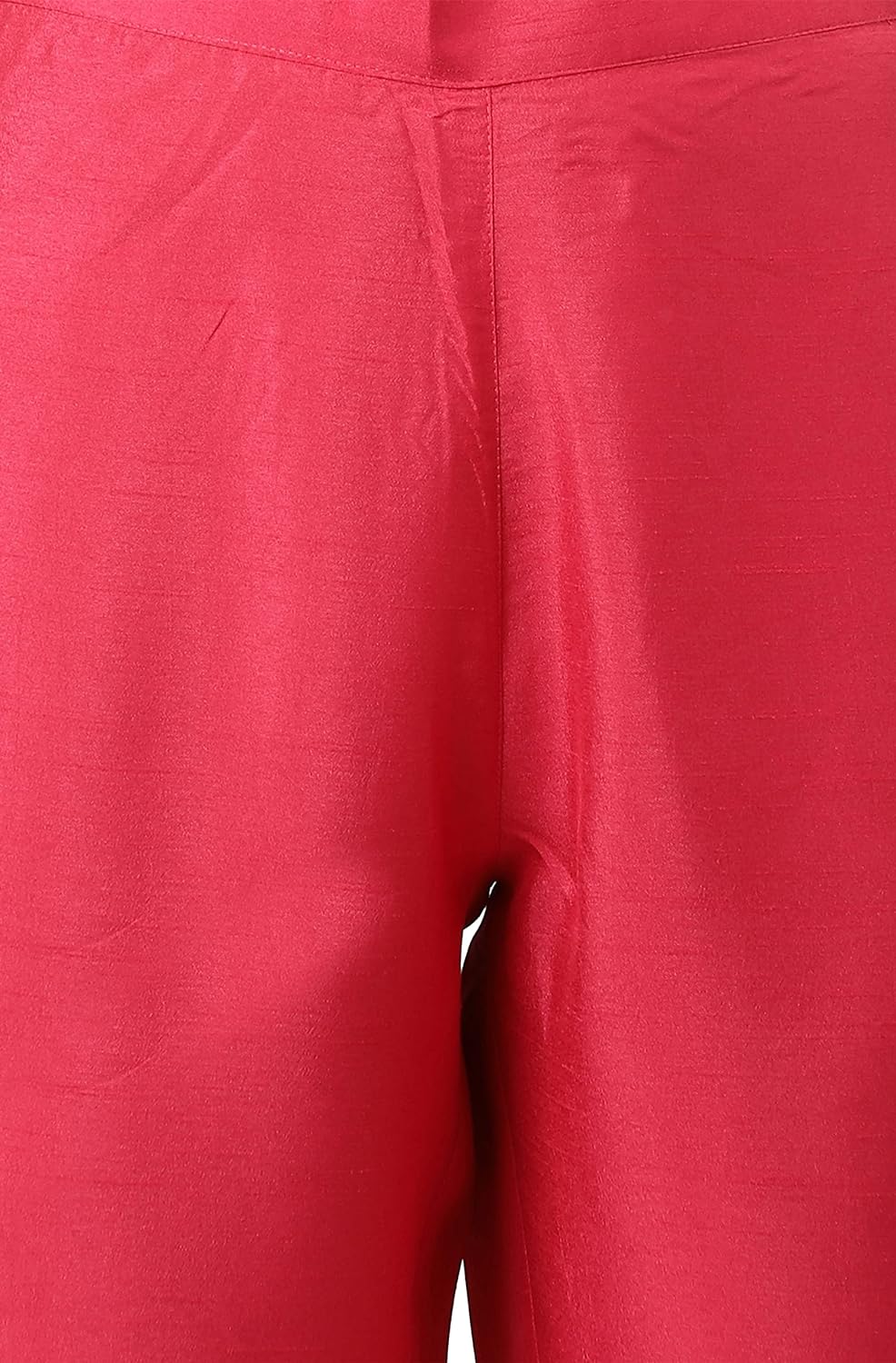 Janasya Women's Pink Poly Silk Solid Kurta with Pant and Dupatta