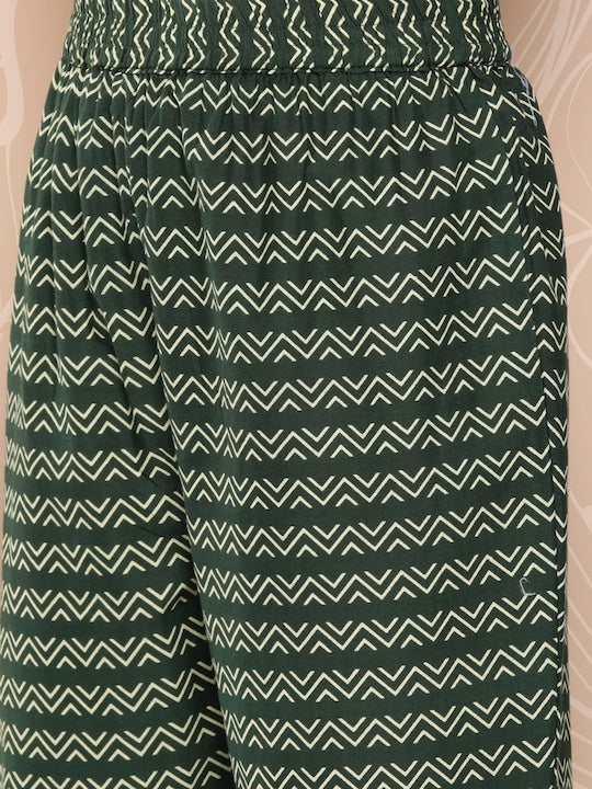 Yufta Floral Printed Regular Pure Cotton Kurta with Trousers & With Dupatta