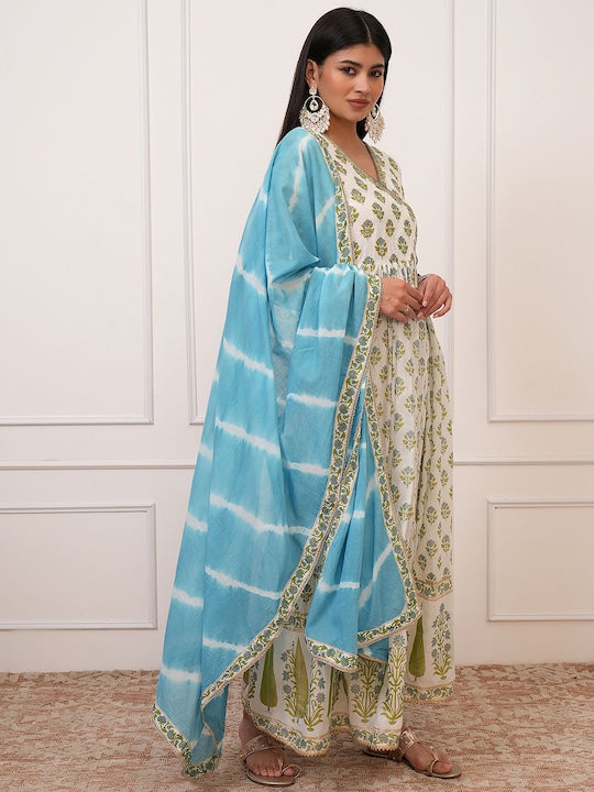 Vishudh Ethnic Motifs Print Maxi Dress