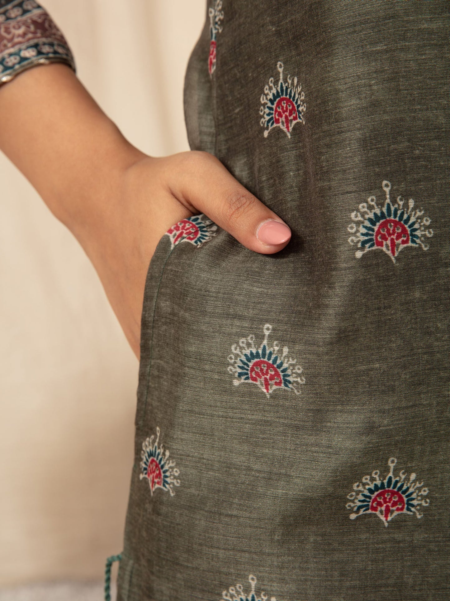 Likha Green Gotapatti Embroidered Kurta Sharara and Dupatta LIKSKD96 (Set of 3)