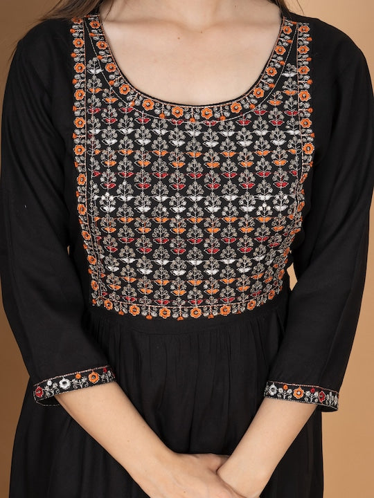 Singni Ethnic Motifs Embroidered Sequinned A-Line Kurta with Trousers & Dupatta