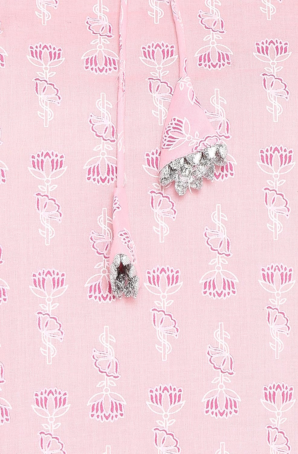 Janasya Women's Pink Cotton Kurta