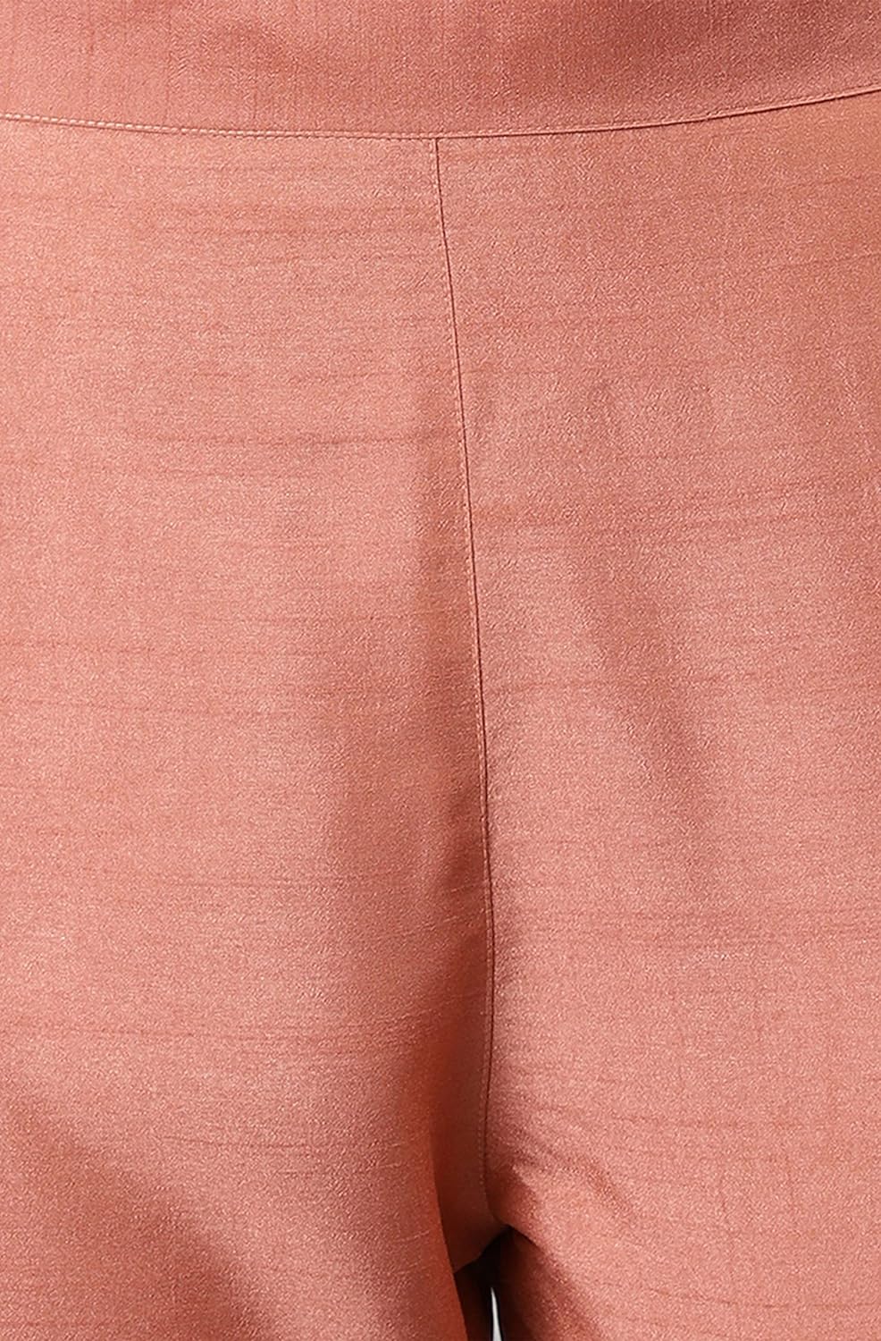 Janasya Women's Poly Silk Kurta With Pant And Art Silk Dupatta Peach