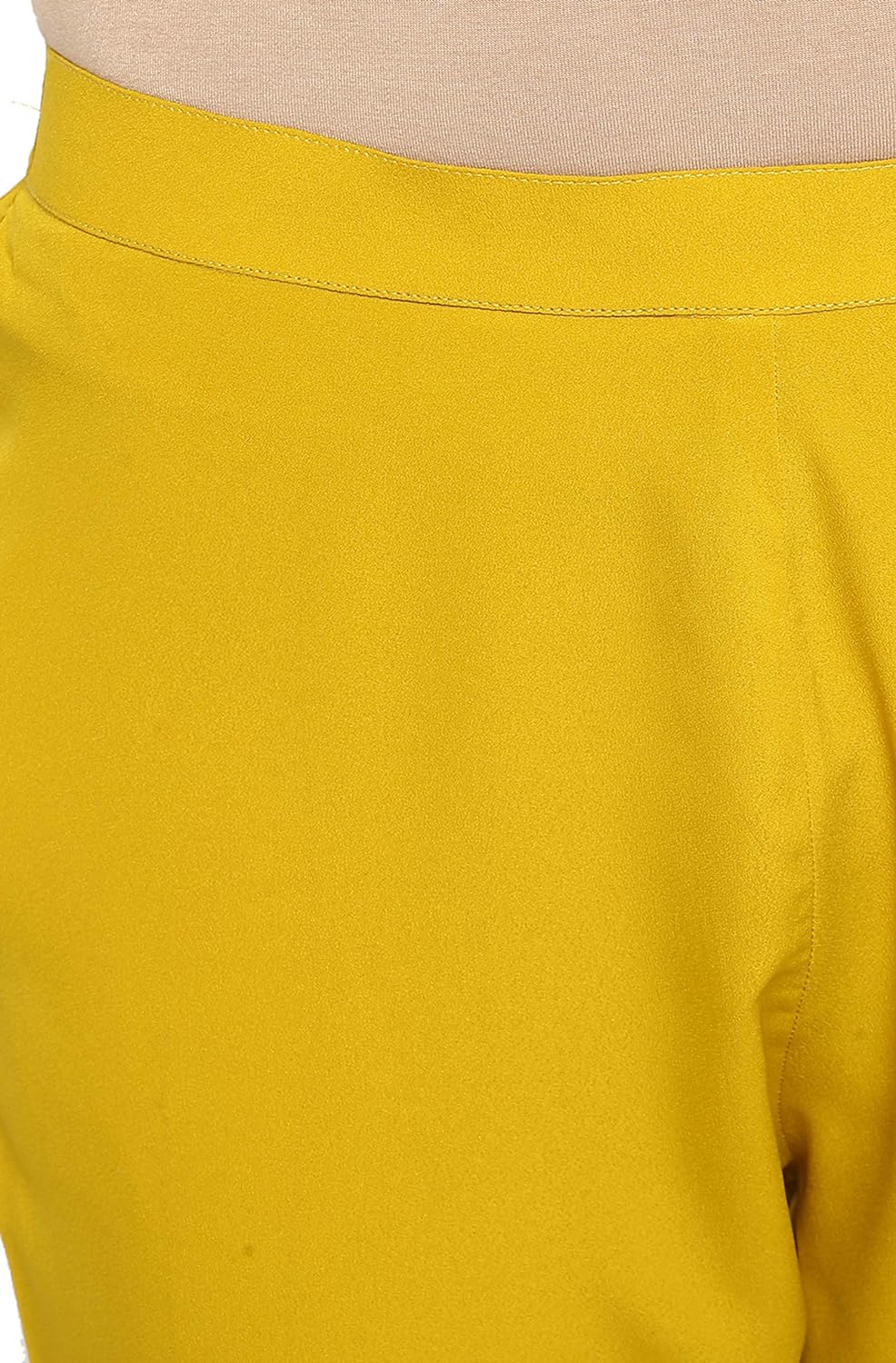 Janasya Women's Mustard Poly Crepe Gold Print Kurta with Pant and Dupatta