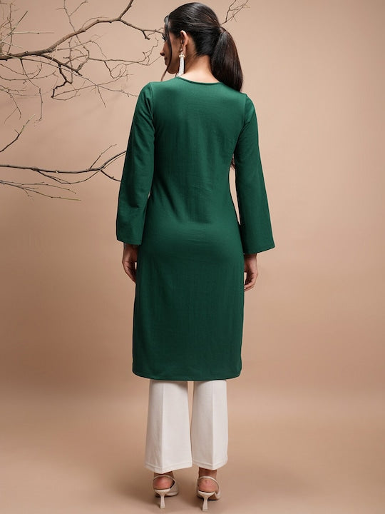 Vishudh Winter Embroidered Kurta