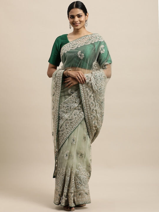 Kasee Floral Embroidered Saree