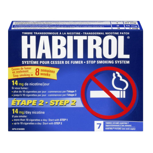 Habitrol Transdermal Nicotine Patch Step 2 - 7 Patches