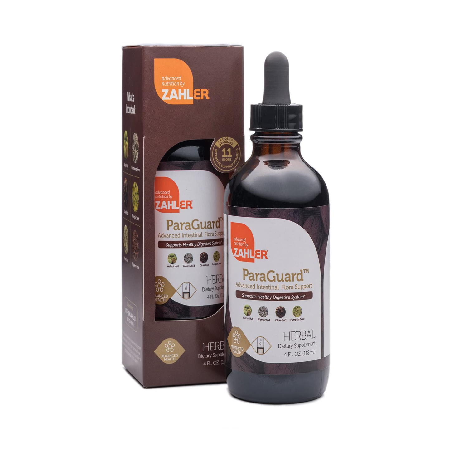 ZAHLER ParaGuard Advanced Digestive Cleanse- Intestinal Support for Humans- Contains Wormwood (118.4 ml)