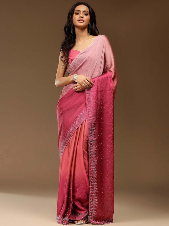Sangria Embellished Georgette Party Saree