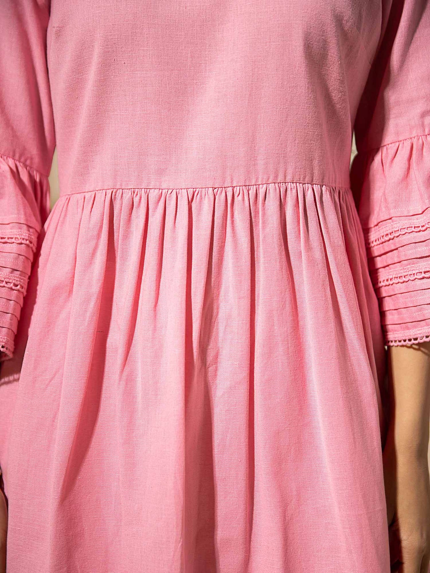 Likha Pink Fit and Flare Kurta LIKKUR54