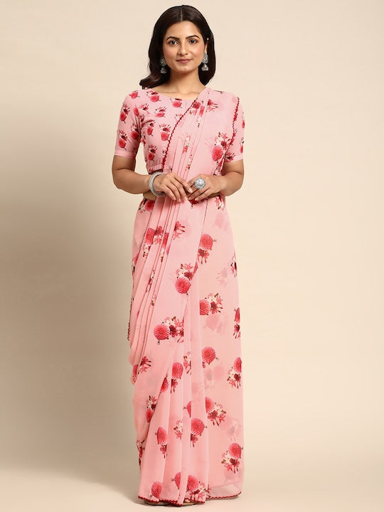 Kasee Floral Poly Georgette Saree