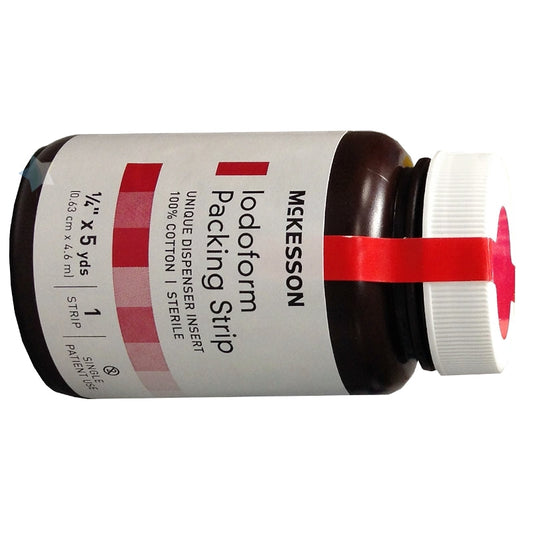 McKesson Cotton Iodoform Wound Packing Strip 1/4 Inch x 5 Yard, Case of 12