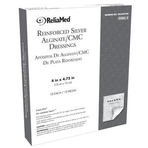 ReliaMed Silver Alginate/CMC Dressings 4" x 4-3/4" Pad One count