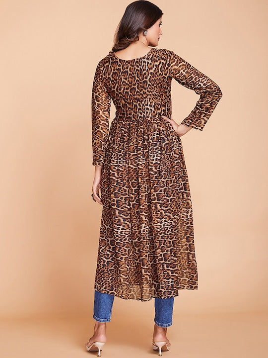 Fusionic Animal Printed A-Line Kurta