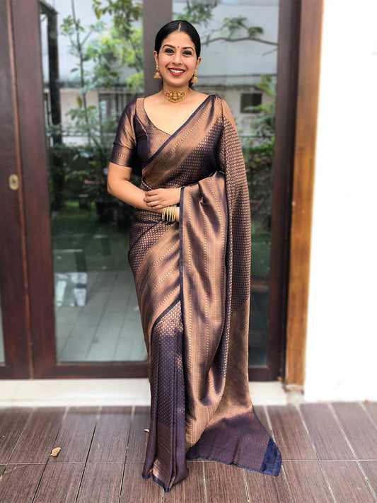 Anjaneya Sarees Woven Design Zari Designer Banarasi Saree