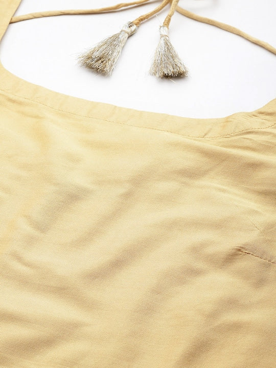 Here&now Gotta-Patti Detailed Kurta with Palazzos & Dupatta