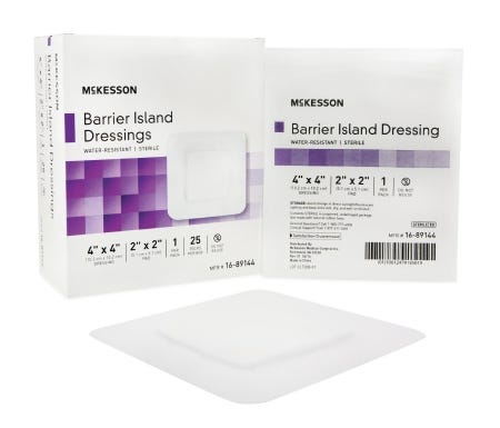 Mckesson 1689144 Composite Barrier Island Dressing Box of 25