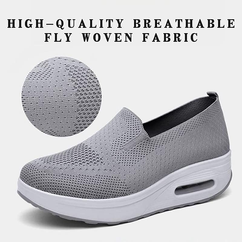 Breathable Wedges Ladies Walking Sneakers