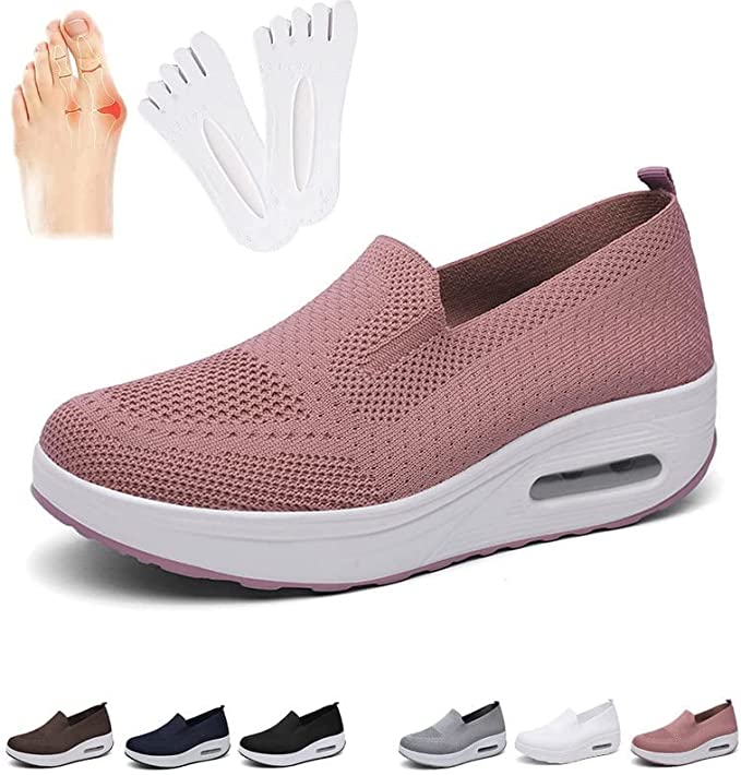 Breathable Wedges Ladies Walking Sneakers