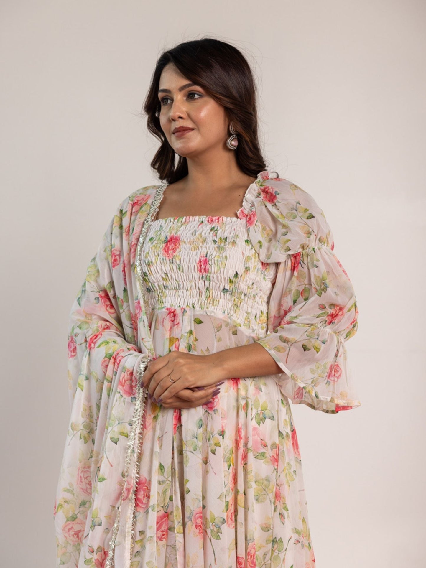 ONEWE INDIA Off White Priya Sharara (Set of 3)