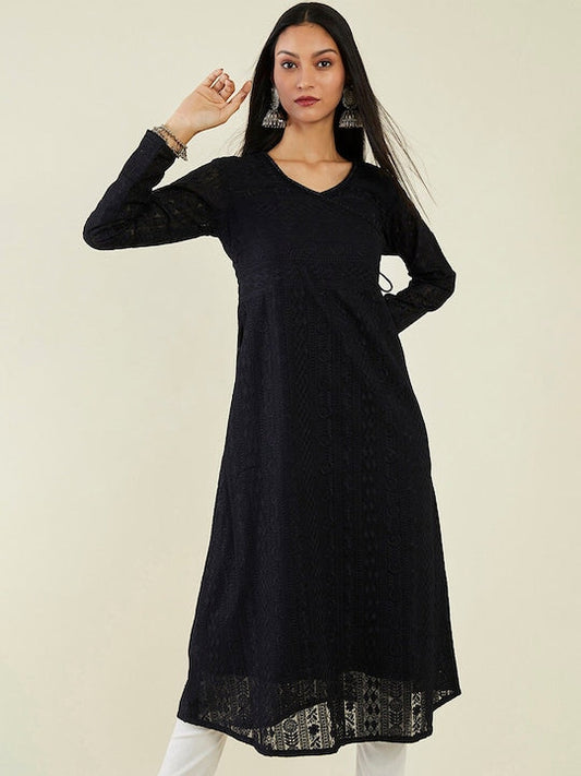 Soch Geometric Thread Work Anarkali Kurta