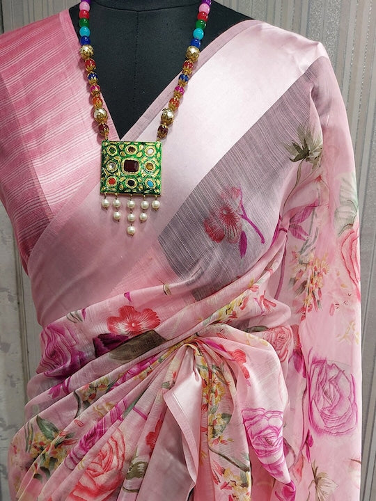 Kalini  Floral Silk Cotton Saree