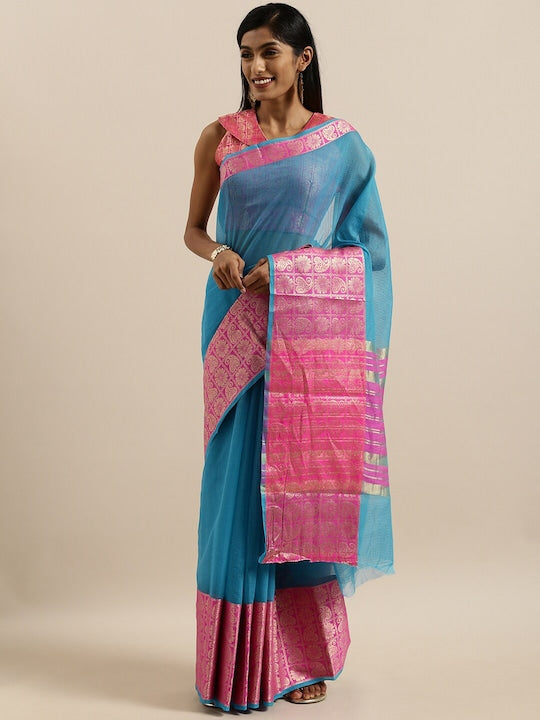 Mitera Ethnic Motifs Woven Design Saree