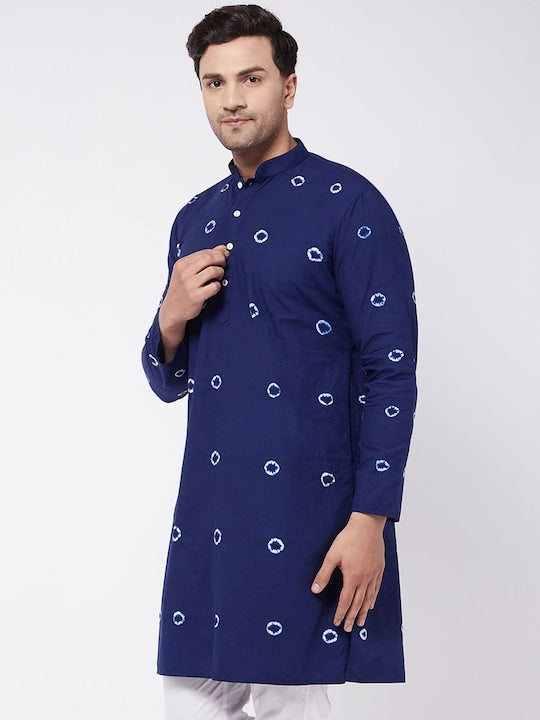 Vastramay Men Geometric Printed Pure Cotton Kurta
