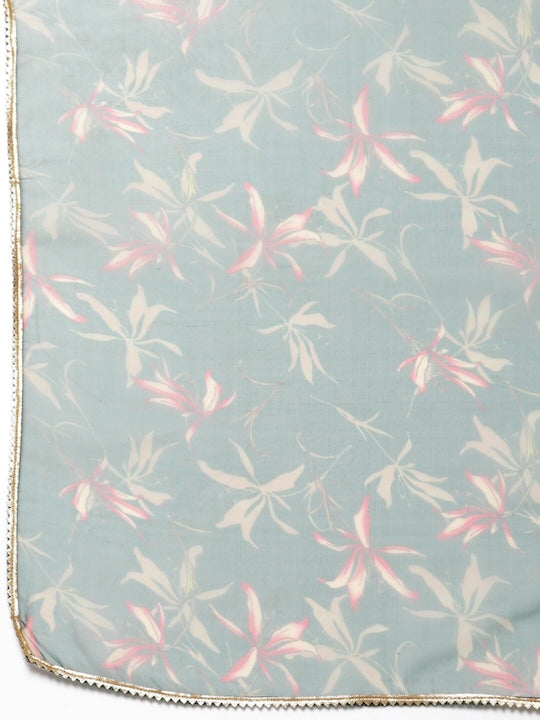 Myshka Women Green Kurta with Palazzos & With Dupatta