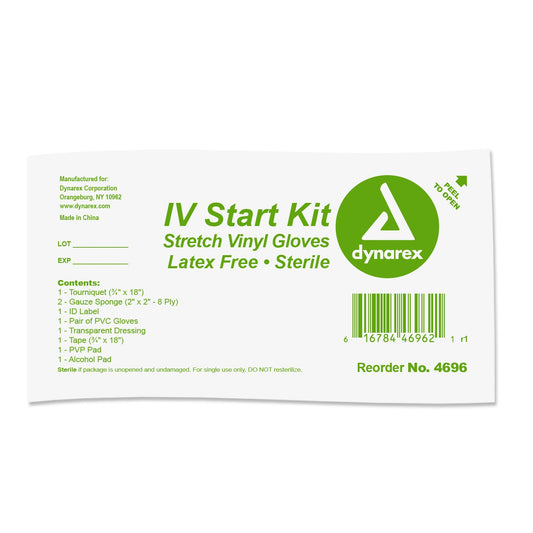 Dynarex 4696 IV Start Kit, Case of 50